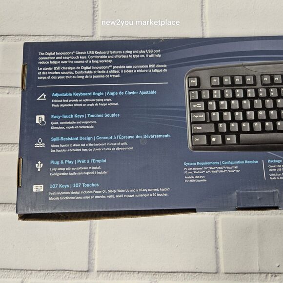 USB Keyboard BRAND NEW! SEALED! Digital Innovations 4250500 - Picture 5 of 6